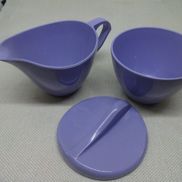 Vintage MCM ROYALON MELMAC USA Lavendar Creamer & Sugar Dish (EUC) - Picture 2 of 3